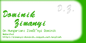 dominik zimanyi business card